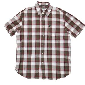 Ecko Unlimited XL Green Red Plaid Short Sleeve Button Down Shirt Retro 90s Style